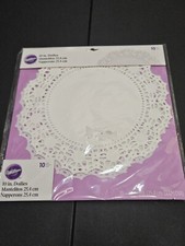 Greaseproof Doilies-10" Round White 10/Pkg -W210490-210 Brand New  Factory Pkg