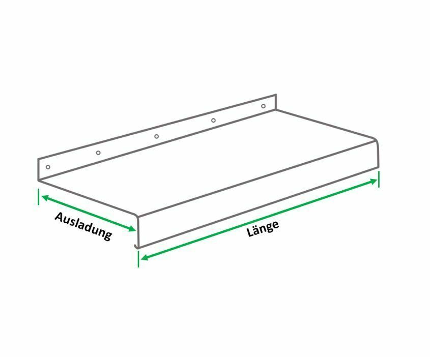 Aluminium Fensterbank Anthrazit RAL7016 Außen 50-225 mm inkl. Alu Putz Aluminium Fensterbank Anthrazit RAL7016 Außen 50-225 mm inkl. Alu Putz