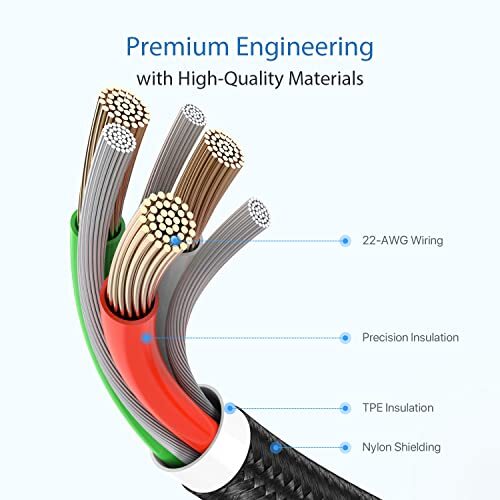 SOOPII Câble USB C vers USB C 100W,Câble Type-C Tressé Nylon avec Affichage LED - Photo 6 sur 41