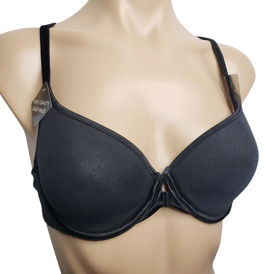 Sujetador Lily of France Talla 34C Negro Cierre Frontal Estilo # 2120606 Foto 2 de 4