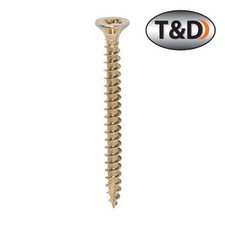 Timco 4.0x45mm Countersunk Multi-Purpose Screws for Wood & MDF Fixings, 200 Pack