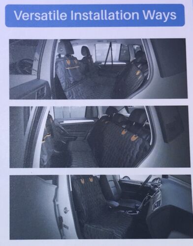 4-in-1 Luxury Rear Pet Car Seat Cover, Nonslip with Mesh Window - 60”X 64” -🇺🇸 - Afbeelding 1 van 9