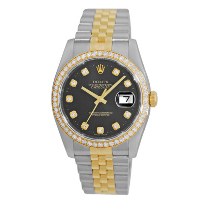 モレスキン　Precious & Ethical Collector's Box ROLEX Stainless Steel 18K Yellow Gold 36mm Factory Diamond