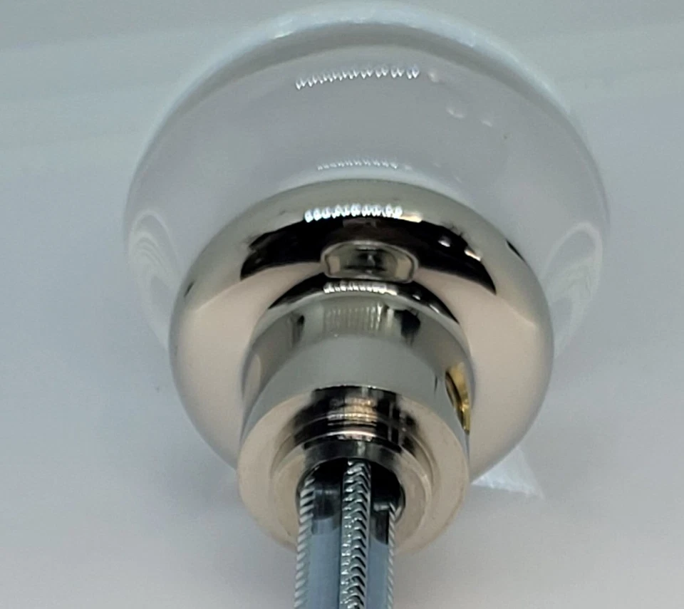 Pomos de puerta redondos de vidrio de 2" base de latón macizo elegante decorativo antiguo vintage retro Foto 3 de 4