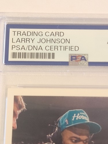 Larry Johnson Autographed Hand Signed on Card 1991-92 Upper Deck #2 Rookie - PSA - Picture 8 of 15