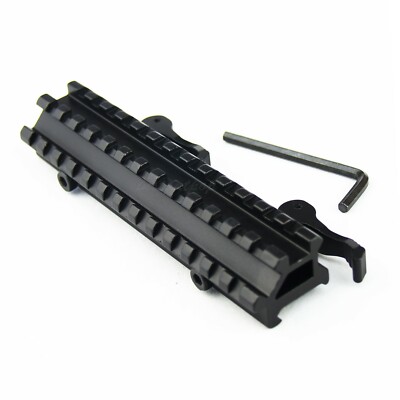 Picatinny Riser Mount Rails Dual 90 and 45 degree Quick Detach 13-Slot