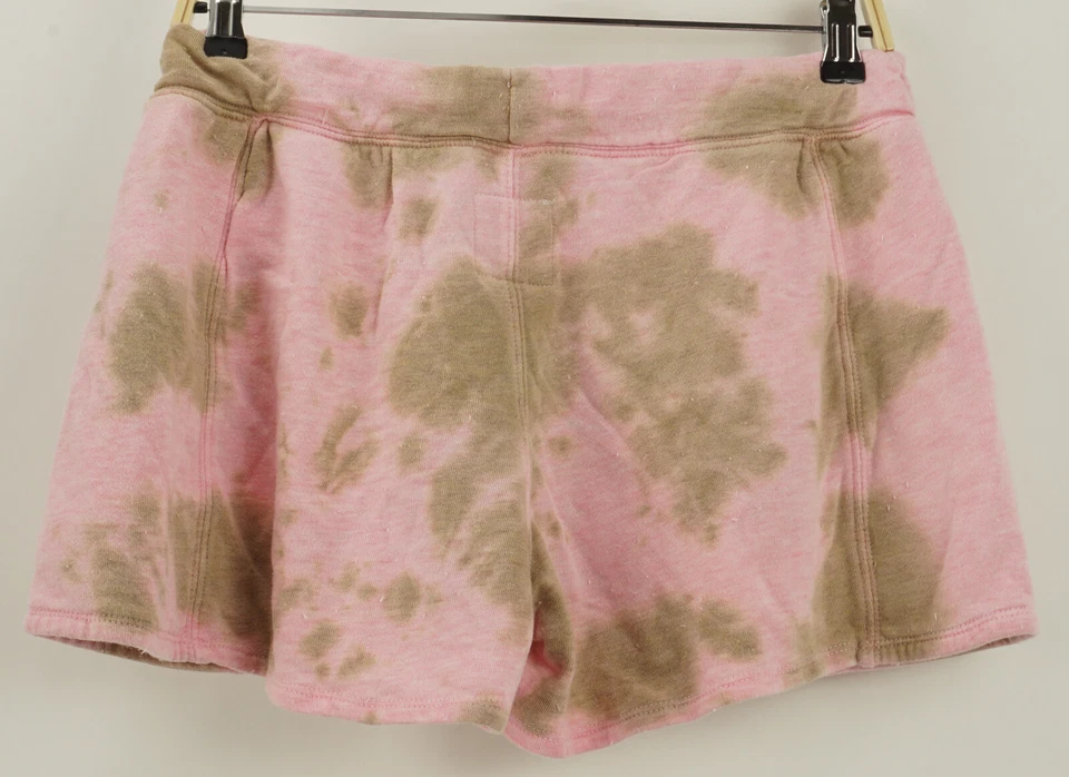 全新 Chaser Fleece 棉羊绒混纺运动短裤 女式 M 码 粉色 领带 染料 — 第 2/4 张图片