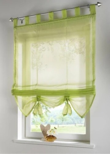 European Style Roman Hanging Curtains Sheer Window Voile Panel Lifting Curtain - Bild 29 von 35