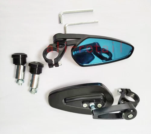 Handle Bar End Mirrors Motorcycle Rear View Wing Mirror For 250 390 690 PAIR