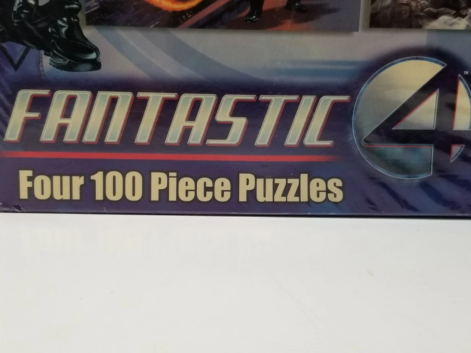 Fantastic 4 Puzzle Bundle Four 100 Piece Jigsaw Marvel Pressman 2005 Rare New - Image 3 of 4