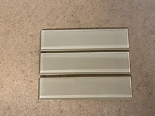3 Pack American Olean 2" x 8" Glass Tile C104 Cloud Cream 281P