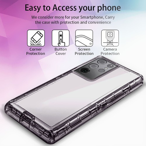 For Samsung Galaxy S21/+/Ultra 5G Transparent Case Clear Cover Screen Protector - Picture 23 of 36