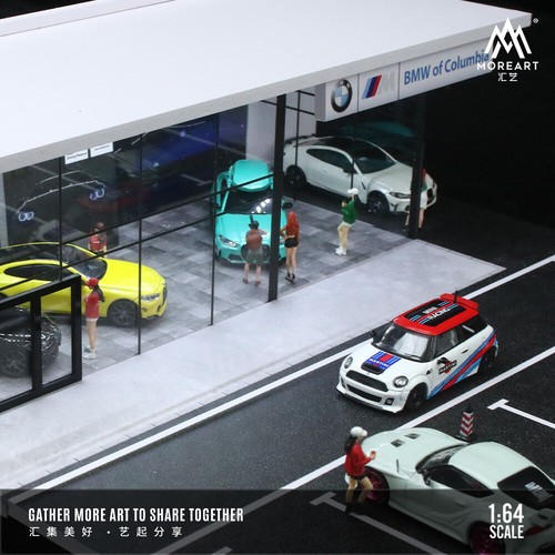 Diorama 1:64 Car Garage Model LED City Car Showroom Scene Display Building Model - Picture 16 of 102