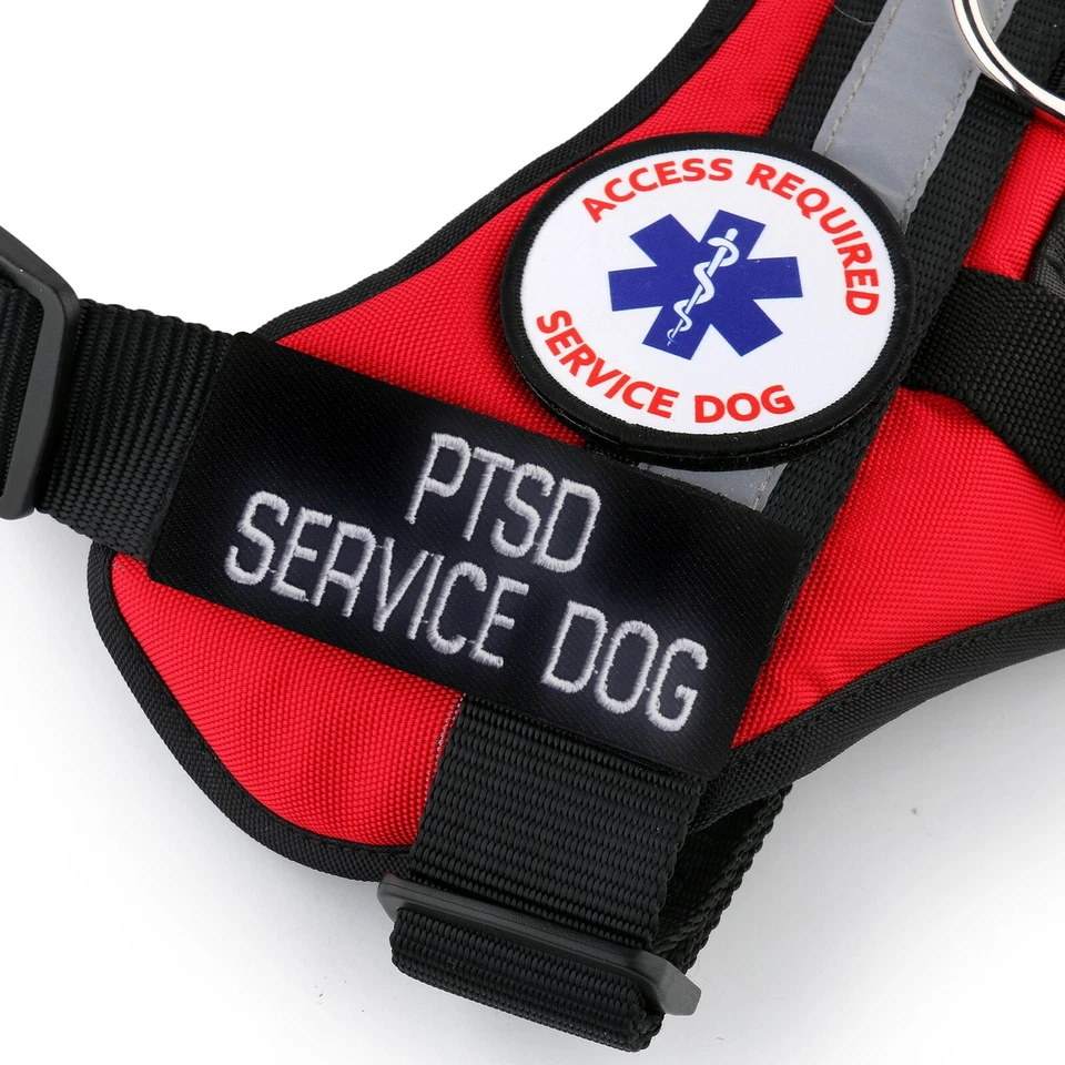 Chaleco arnés reflectante impermeable + parches ALL ACCESS CANINE™ Service para perros PTSD Foto 3 de 4