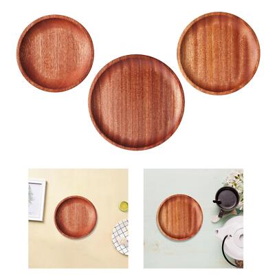 Wooden Serving Tray Wood Breakfast Platter for Bread Snacks Countertop