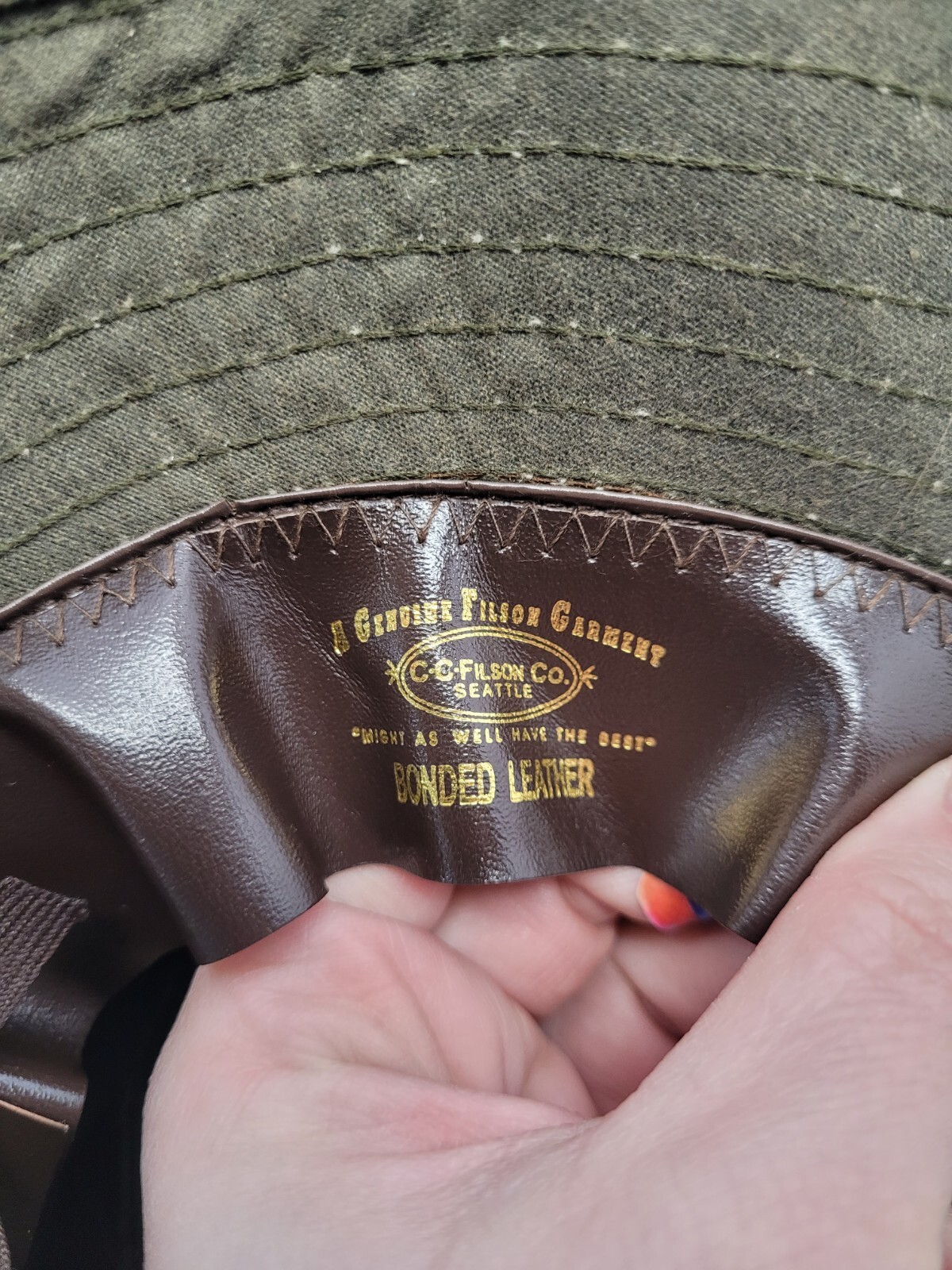 VintageFilson Packer Hat Cloth Waxed Cotton Canvas Gr… Gem