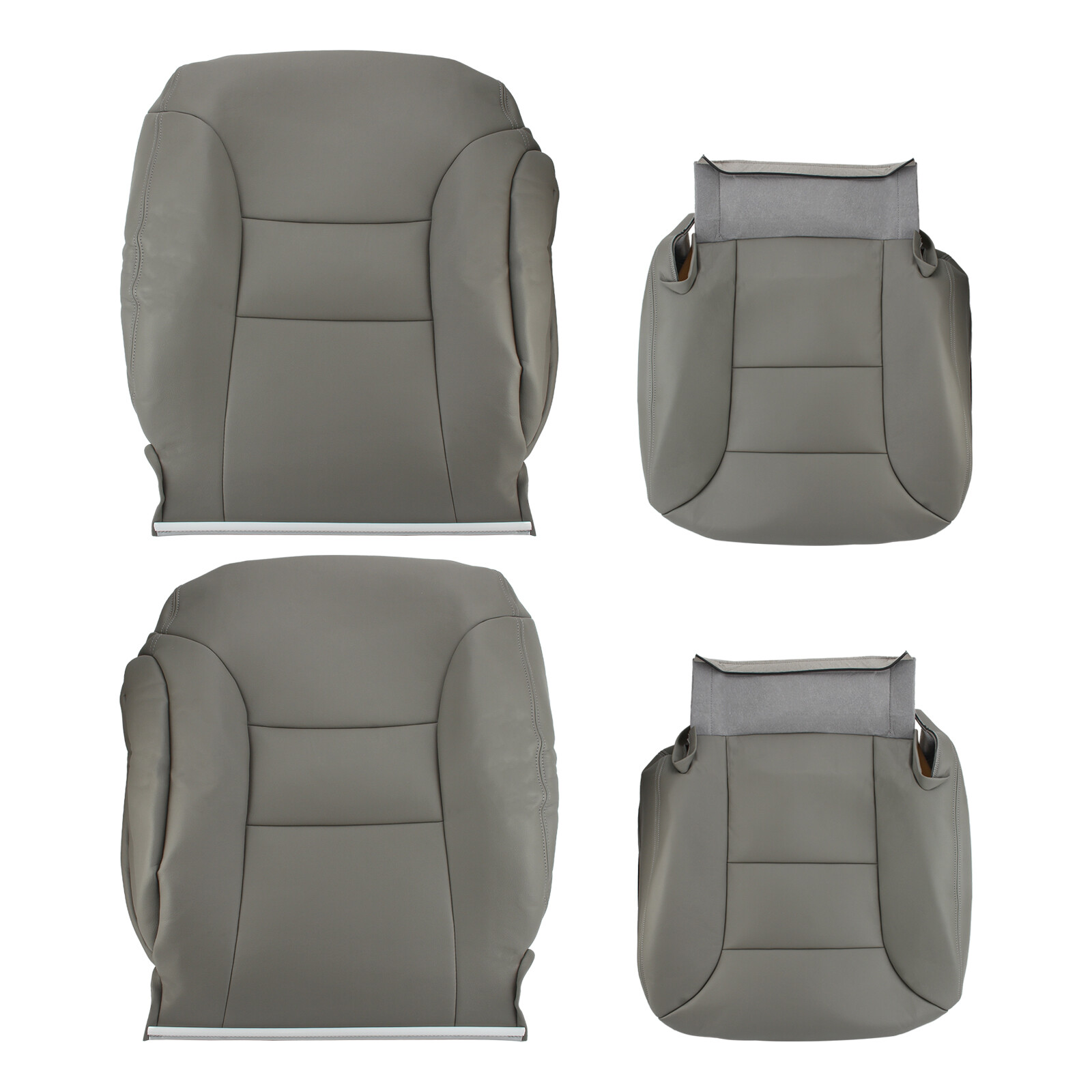 For 1995 1996 1997 1998 1999 Chevy Tahoe Suburban Leather Seat Covers Gray