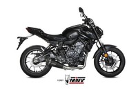 Kompletter Auspuff Mivv Delta Race Inox Schwarz Yamaha MT-07 / FZ-07 2021 - 2024
