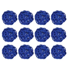 20 Pcs Wicker Rattan Balls 1.2In for Vase Fillers Party Decorative Dark Blue