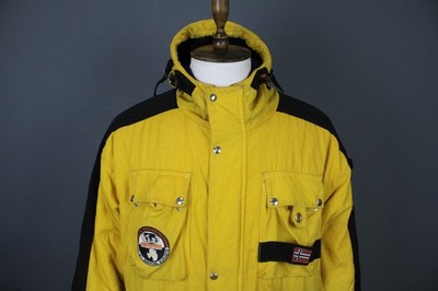 Vintage Napapijri Yellow Skidoo Anorak Arctic Research Program
