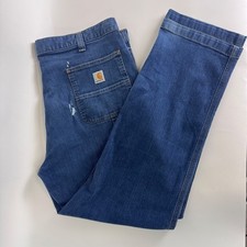 Carhartt Denim Relaxed Fit Jeans Men  s Size 42x32 30 Dark Denim 101814-972