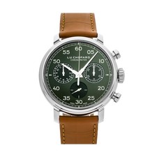 Chopard L.U.C 1963 Heritage Flyback Chrono Steel Auto 42 Green Watch 168556-3002