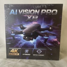 AI VISION PRO X8 Ready-to-Fly 4K Ultra HD AI Drone, Obstacle Avoidance