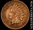 1863 CN Indian Head Cent - Scarce  Almost Uncirculated+  Semi-key  #L4611