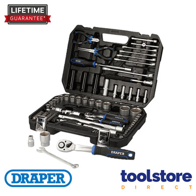 Draper 21444 metrischer Steckschlüsselsatz, 1/4'' & 1/2'' Vierkant Dr. (83 Teile)