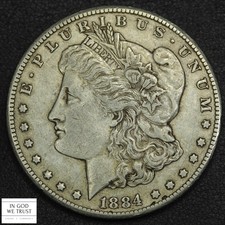 1884 CC Carson City Morgan Silver Dollar $1 (Rare in Circulated Condition!)