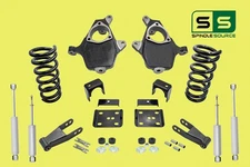 5"/7" Lower Drop + SHOCKS FOR 99 - 06 Chevrolet Silverado GMC Sierra 1500 V8