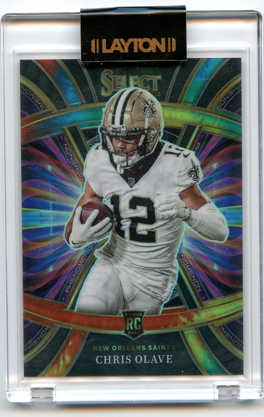 2022 Select Prizm Chris Olave Tie Dye Rookie Phenomenon Saints #01/25