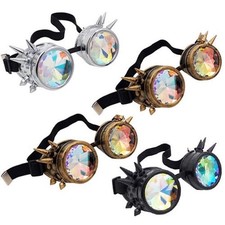 Steampunk Goggles Spikes Prisma Brille Kaleidoskop Burning Man Dornen Rave