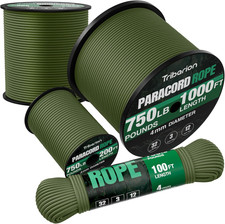 Paracord Rope 750 Lb - 1000Ft 5/32" Parachute Cord 4MM 12-Strand Para Cord - Hea