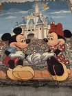 Vintage Walt Disney World Tapestry Throw Blanket Mickey Minnie Castle Tinkerbell — photo 9