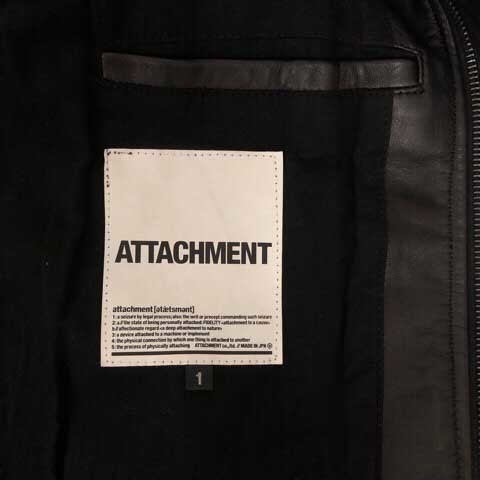 Attachment ATTACHMENT Lamb Leather Jacket Crew Ne… - image 6