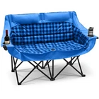 Double Folding Chair Extra Thick 800lb Capacity,Oversized Bench for Camping