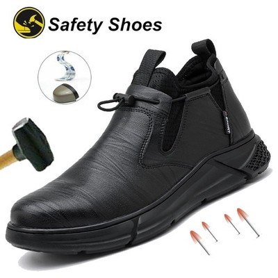 Men's Steel Toe Waterproof Work Safety Shoes, Botas De Trabajo Para Hombre