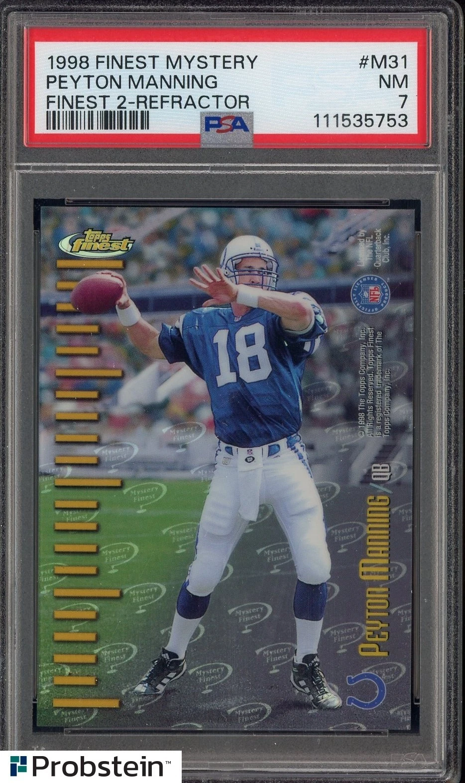 Peyton Manning Finest Mystery Finest 2 #M31 Refractor