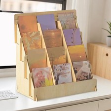 Hölzerner Grußkartenständer, Fotos, Regal für Schmuck, Karten, Postkarten