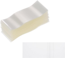 75X28Mm PVC Perforated Shrink Bands, 250Pcs 0.05 Mm/2 Mil Thickened Heat Shrink 