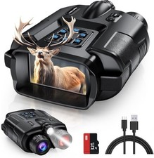 4K Night Vision Binoculars  8X Zoom/2000FT IR/5000mAh, 3'' HD Screen Night Vision