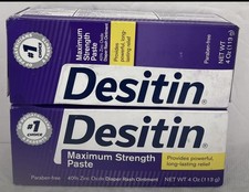 2 Pk Desitin Paste Diaper Rash Maximum Strength Original - 4 Oz