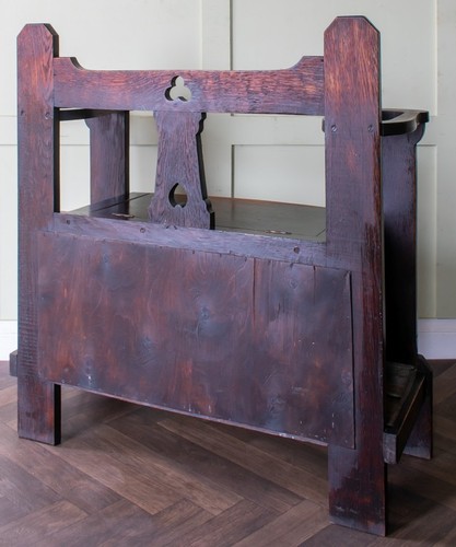 Arts & Crafts Hall Seat/ Umbrella Stand/ Monks Bench (Antique) - Picture 6 of 9