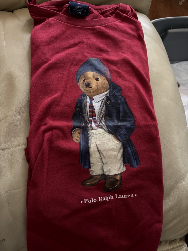 Vintage Polo Ralph Lauren Preppy Bear Tee Sz XXL