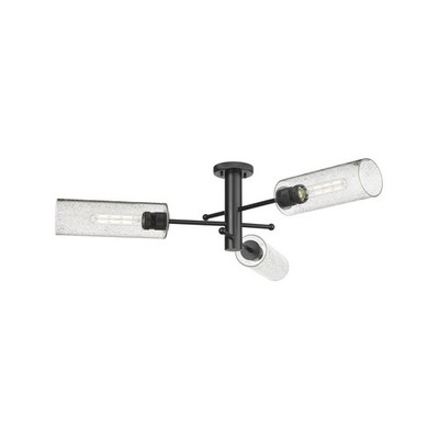 Innovations Lighting 434-3F-11-40 Crown Point Flush Crown Point 3 - Black