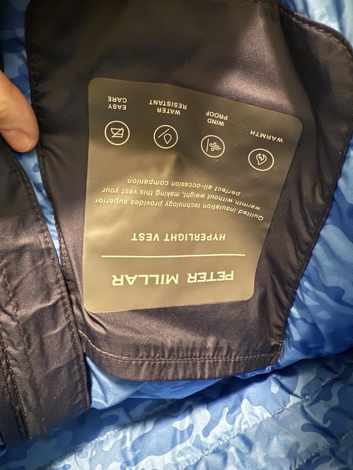 Peter Millar Blue Colorblock Hyperlight Quilted V… - image 4