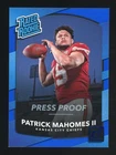 2017 Donruss Press Proof Blue #327 Patrick Mahomes II Chiefs RC Rated Rookie