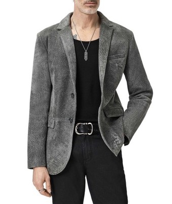 John Varvatos Winston Two Button Leather Jacket IT 52/XL