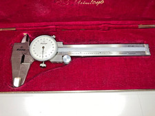 Pristine Mitutoyo Dial Caliper. Md. 505-495/ Range 0-4"/ with original case